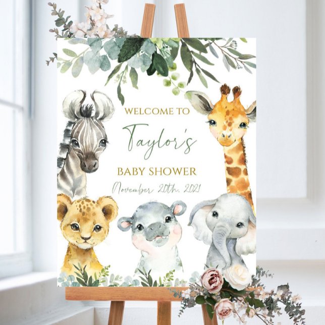 Safari Baby Shower Welcome Sign Jungle welcome sig (Creator Uploaded)