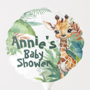 Safari Baby Shower Welcome to Green and white Balloon