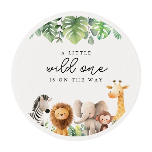 Safari Baby Shower Wild One Edible Frosting Rounds