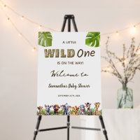 Safari Baby Shower Wild One Welcome Sign