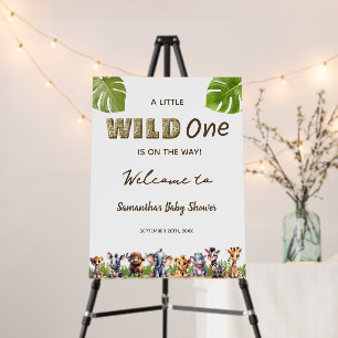 Safari Baby Shower Wild One Welcome Sign