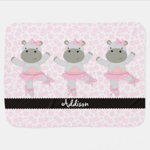 Safari Ballerina Personalized Swaddle Blanket