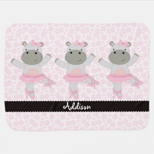 Safari Ballerina Personalized Swaddle Blanket