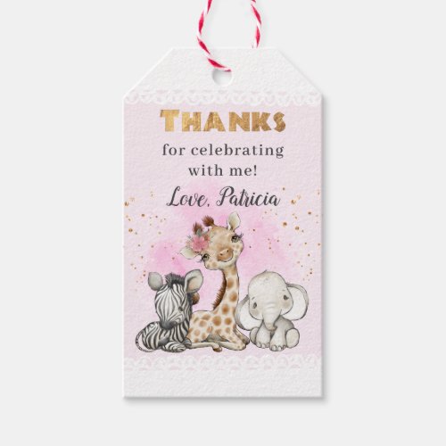 Safari Birthday Baby Shower Thank You Gift Tags