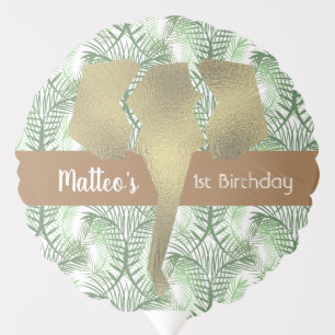 Safari Birthday Foil Elephant 1st Birthday Balloon