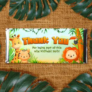 Safari Birthday Hershey Bar Favors