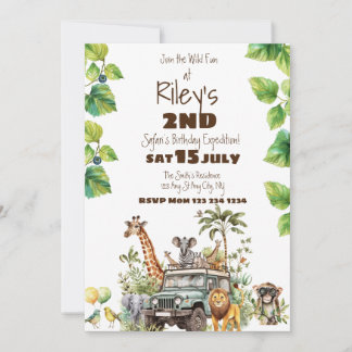Safari Birthday Invitation