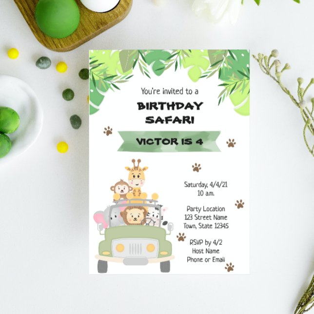 Safari Birthday Invitation (Creator Uploaded)