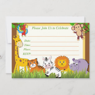 Safari birthday invitation,jungle invitation