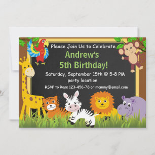 Safari birthday invitation,jungle invitation