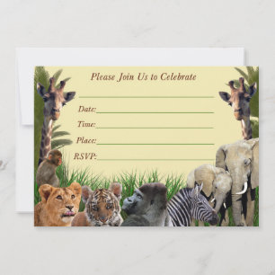 Safari birthday invitation,jungle invitation