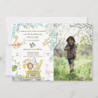 Safari Birthday Invitation With Photo
