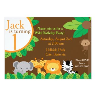Safari Birthday Invite