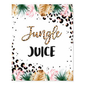 Safari Birthday Leopard Print Jungle Juice Sign