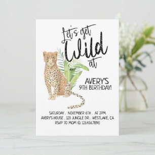 Safari Birthday, Let's Get Wild, ANY AGE Invitation