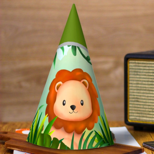 Safari Birthday Lion Party Hat (Creator Uploaded)