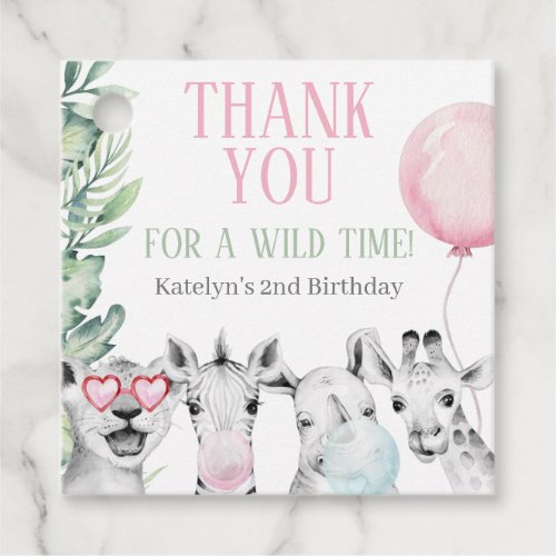 Safari Birthday Party Bag Tags