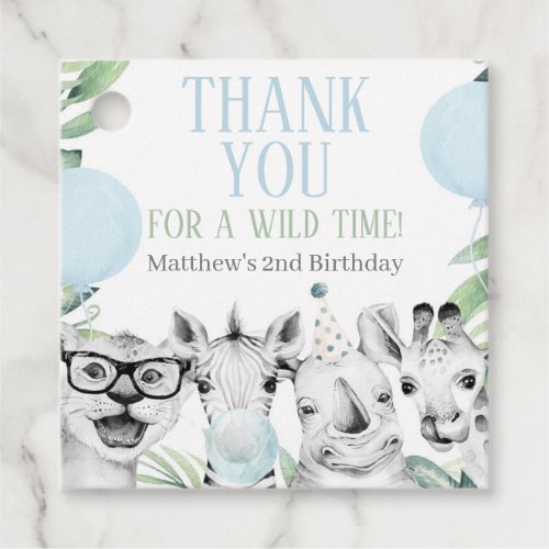 Safari Birthday Party Bag Tags