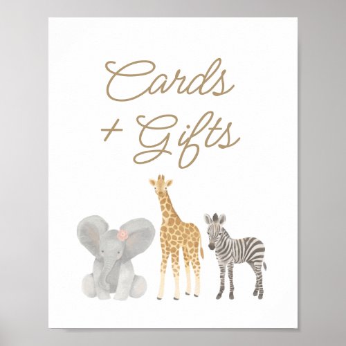 Safari Birthday Party Cards and Gifts Poster