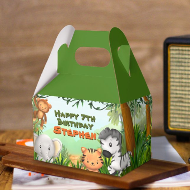Safari Birthday Party Favor Boxes (Safari Birthday Favor Box)