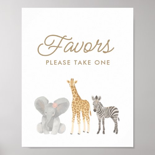 Safari Birthday Party Favors Sign