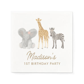 Safari Birthday Party Napkins