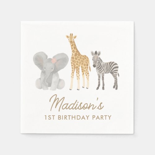 Safari Birthday Party Napkins