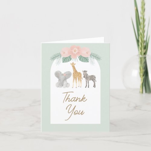 Safari Birthday Party Thank You Card