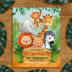 Safari Birthday Party - Welcome Sign
