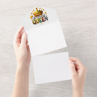Safari Birthday Queen Crown All In One Invitation