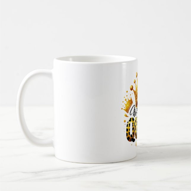 Safari Birthday Queen Crown Coffee Mug (Left)