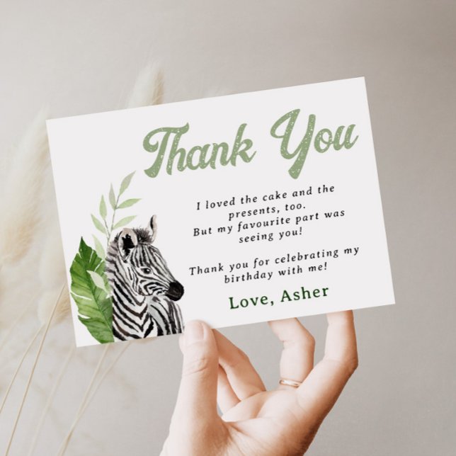 Safari Birthday Thank You Card (Creator Uploaded)