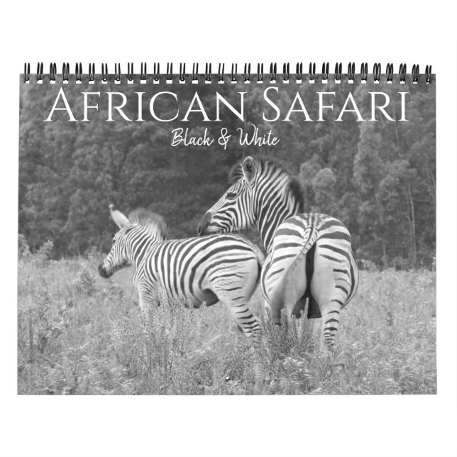 safari black & white 2027 calendar (Cover)