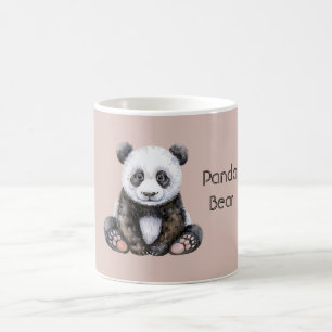 Safari Black White Panda Bear Coffee Mug