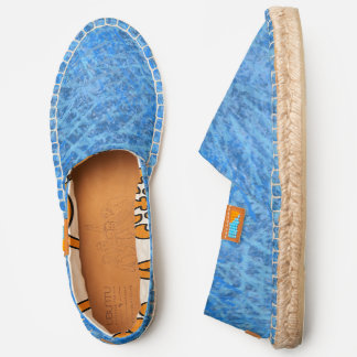 Safari Blue Abstract Texture Espadrilles