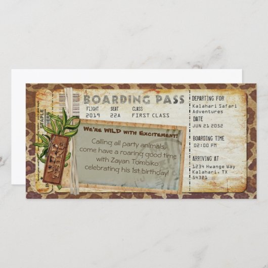 Safari Boarding Pass 2 (Front/Back)
