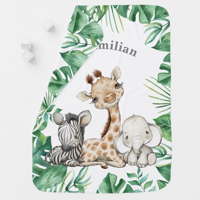 Safari Boy Baby Blanket (In Situ)