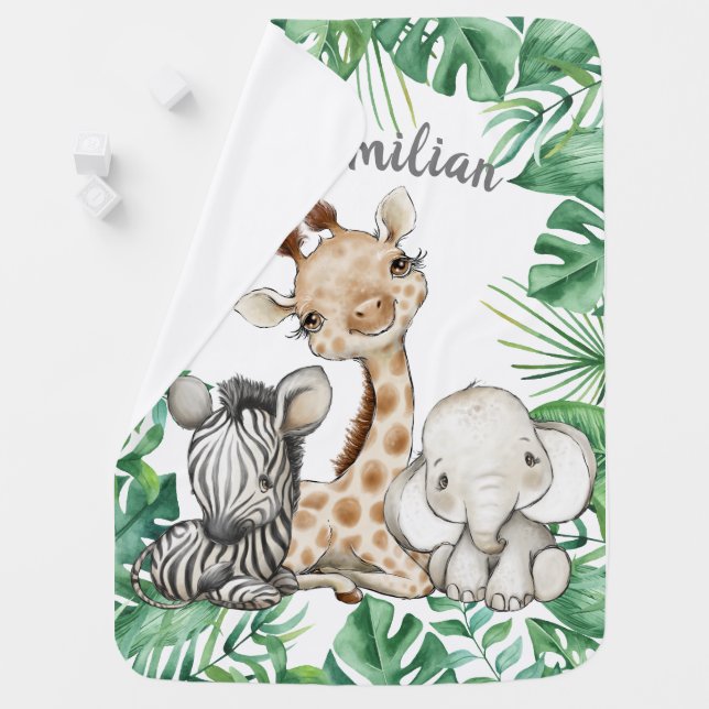 Safari Boy Baby Blanket (In Situ)