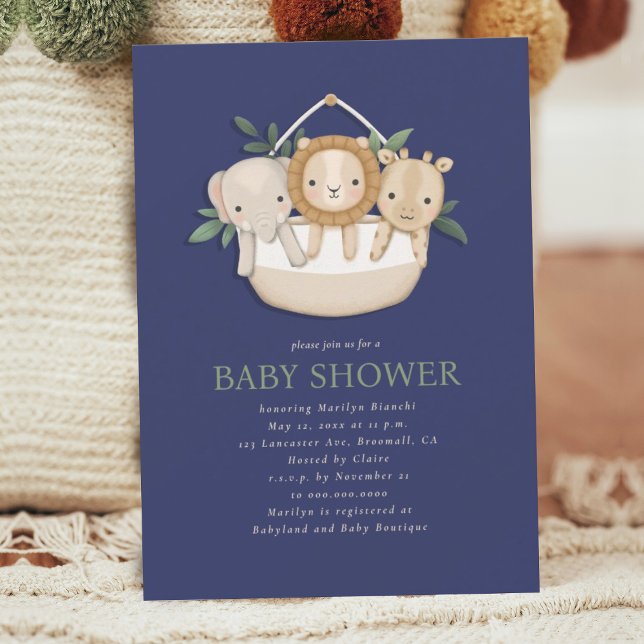 Safari Boy Baby Shower Invitation (Creator Uploaded)