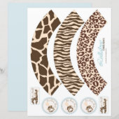 Safari Boy Cupcake Wrappers (Front/Back)