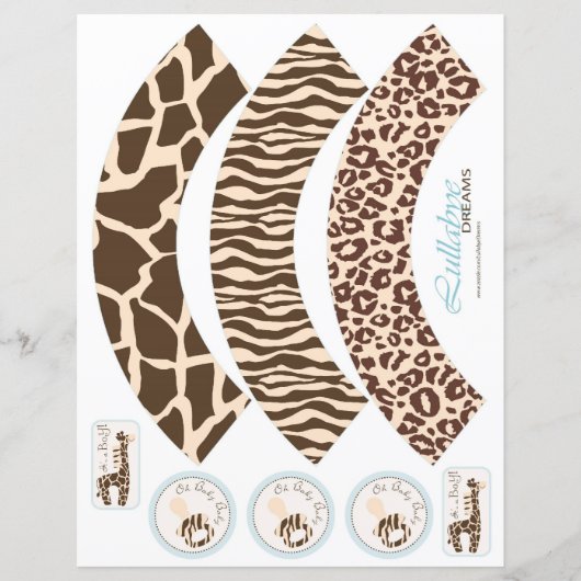 Safari Boy Cupcake Wrappers (Front)