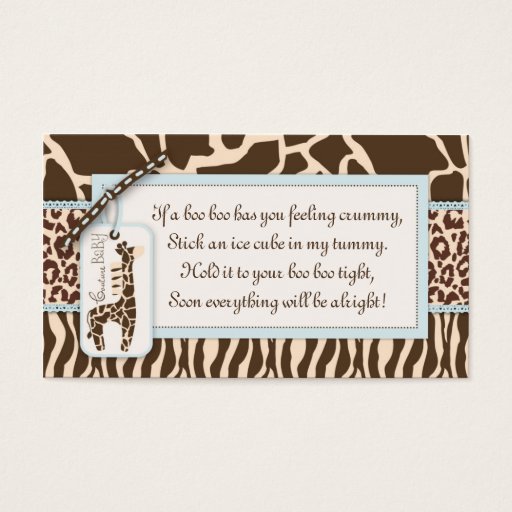Customizable Safari Boy Gift Tag B Business Card Template