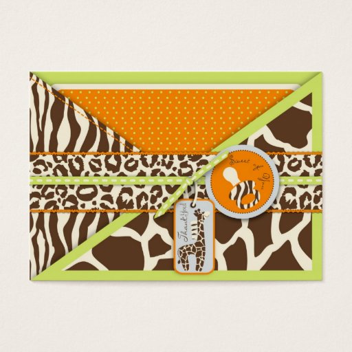 Customizable Safari Boy Green Gift Tag Business Card