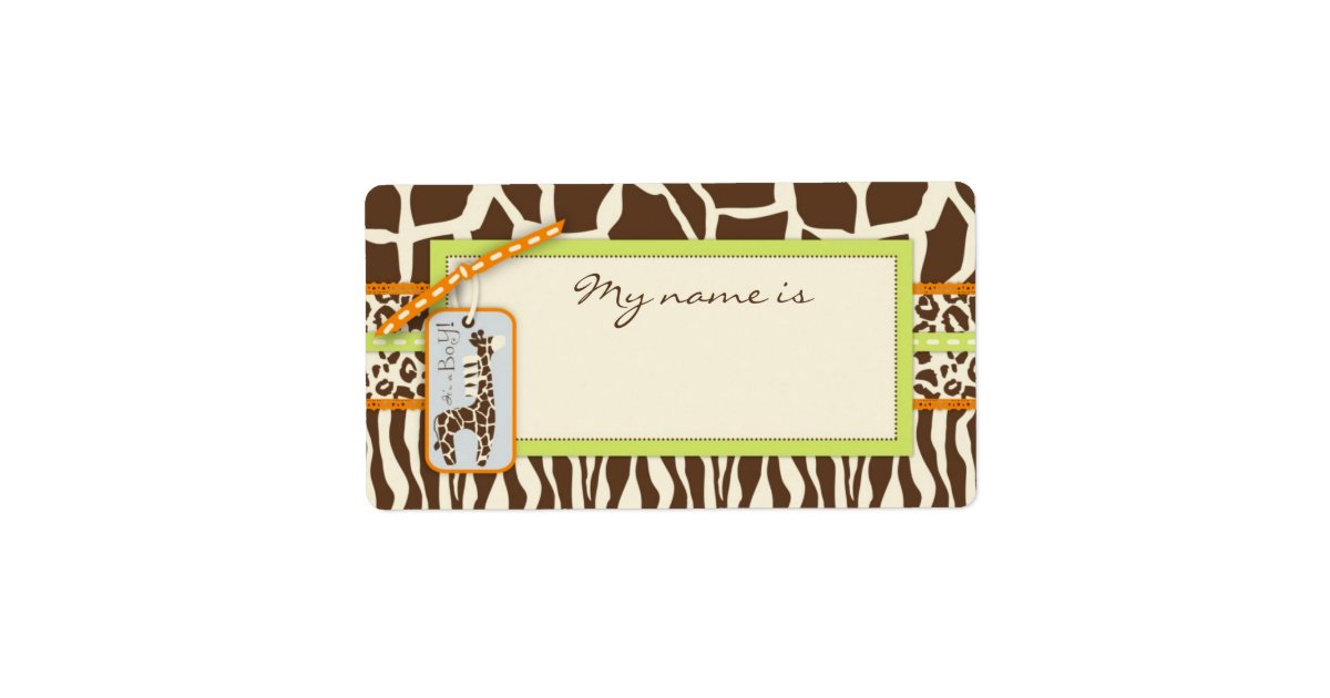 Safari Boy Green Name Zazzle Com