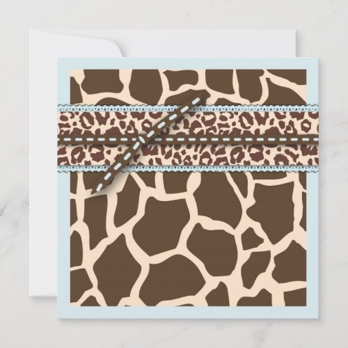 Safari Boy Invitation Square B2