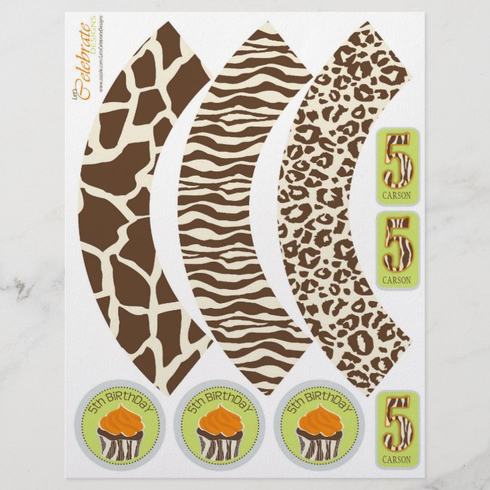 Safari Boy OR Cupcake Wrapper 5 Flyer Design