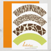 Safari Boy Orange Cupcake Wrappers 2 (Front/Back)