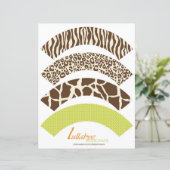 Safari Boy Orange Cupcake Wrappers 2 (Standing Front)
