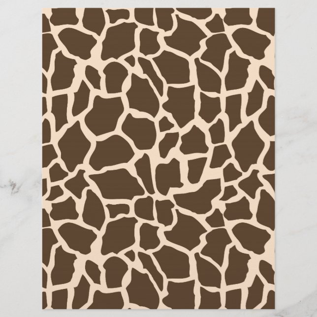 Safari Boy Scrapbook Paper Giraffe (Front)