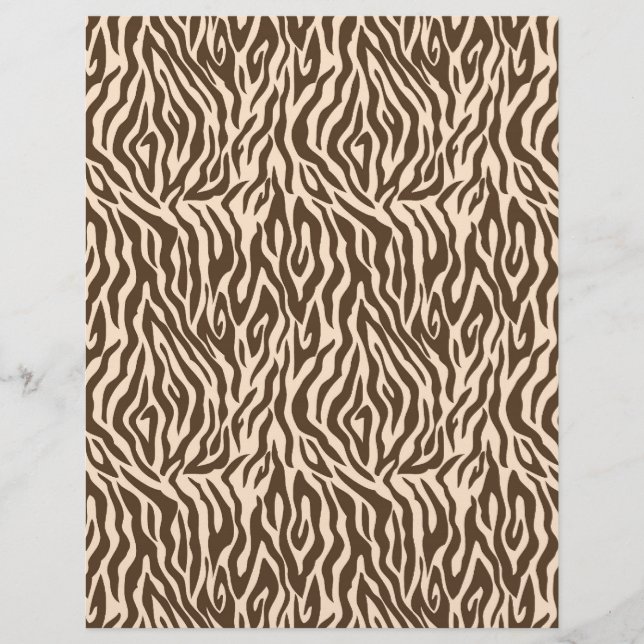 Safari Boy Scrapbook Paper Zebra (Front)